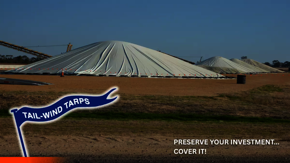 A Grainflow grain bunker storage site in Charlton, Victoria.