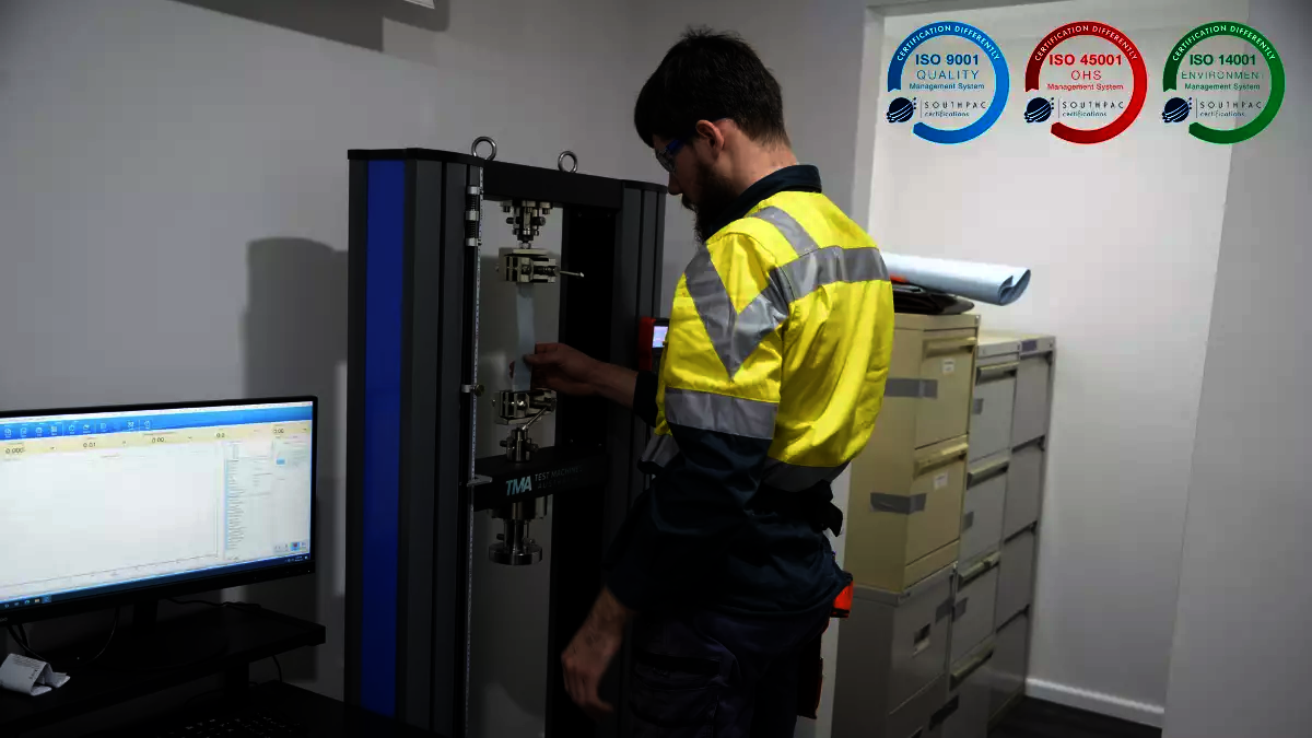 Ellis and Sons Group uses its own testing lab to ensure all tarp material it is supplied with meets high quality standards