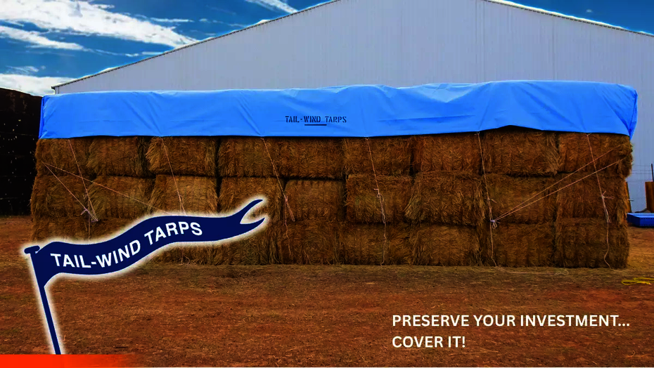 A hay cover manufactured by Ellis and Sons Group