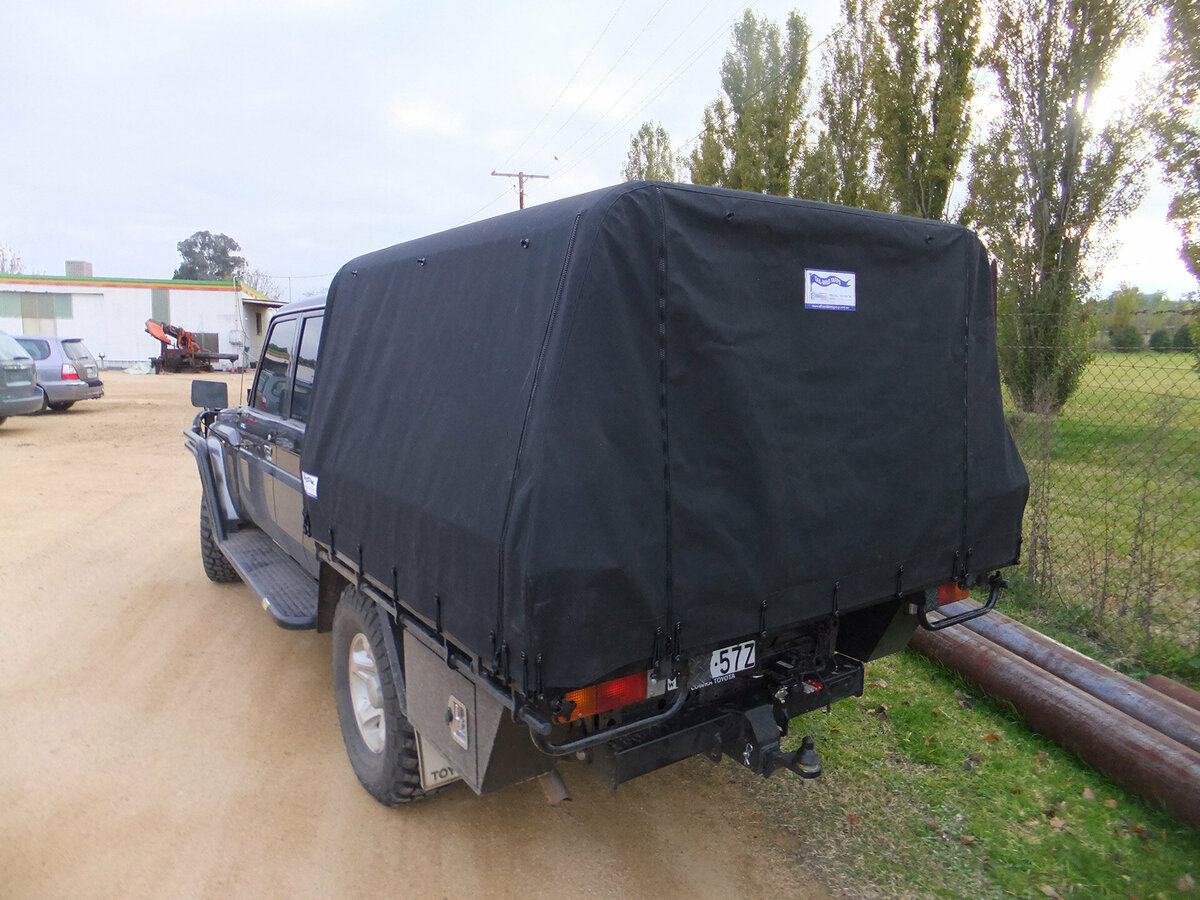 A ute with a canopy covering the tray